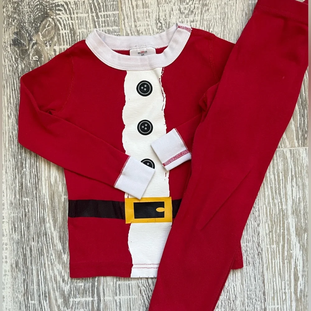 Hanna Andersson Christmas Holiday Santa Pajama Set Size 4 100 cm
